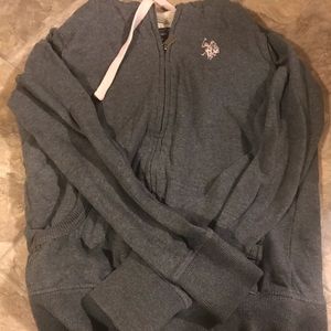A polo zip up hoodie